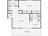 Axiom Tustin Apartments 810 square foot 1 bedroom 1 bath Floor Plan Axiom Tustin Apartments 810 square foot 1 bedroom 1 bath Floor Plan